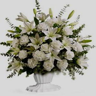 Denville Florist | All White Sympathy