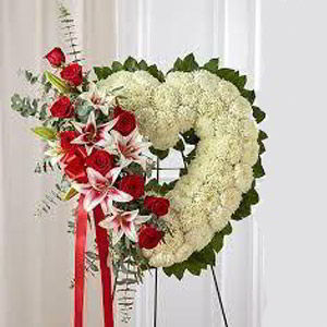 Dangler Lewis Carey Funeral Home  | Rose Lily Heart
