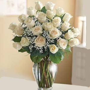 Denville Florist | 24 White Roses
