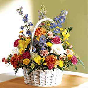 Denville Florist | White Basket