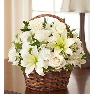 Denville Florist | Basket of Whites