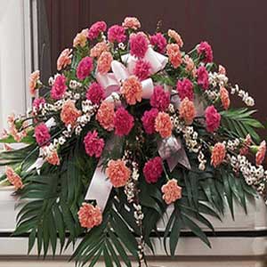 Norman Dean Funeral Home  | Pink Casket Cover
